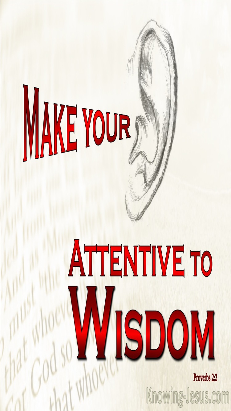 Proverbs 2:2 Incline Your Ear To Wisdom (red)